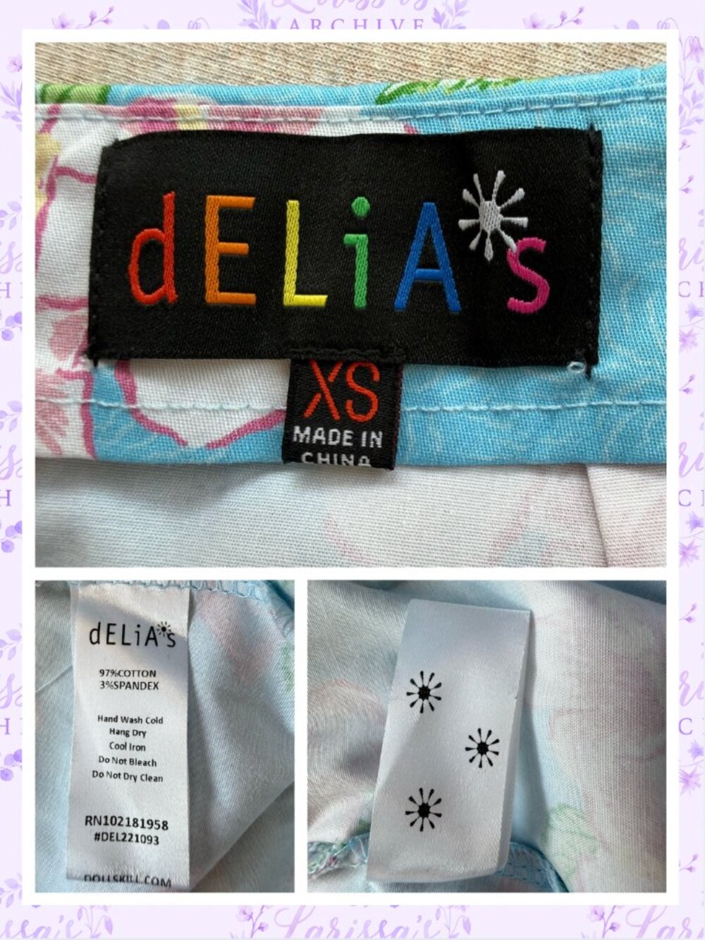 dELiA*s by Dolls Kill | "Long Hot Summer" Hibiscus Two-Piece Set | Size XS - Picture 7 of 16